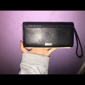 Black Kate Spade thin bow Wallet